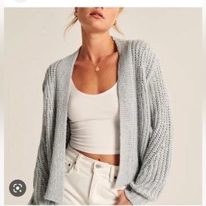 Abercrombie Easy Gauzy Cardigan - Blue Grey